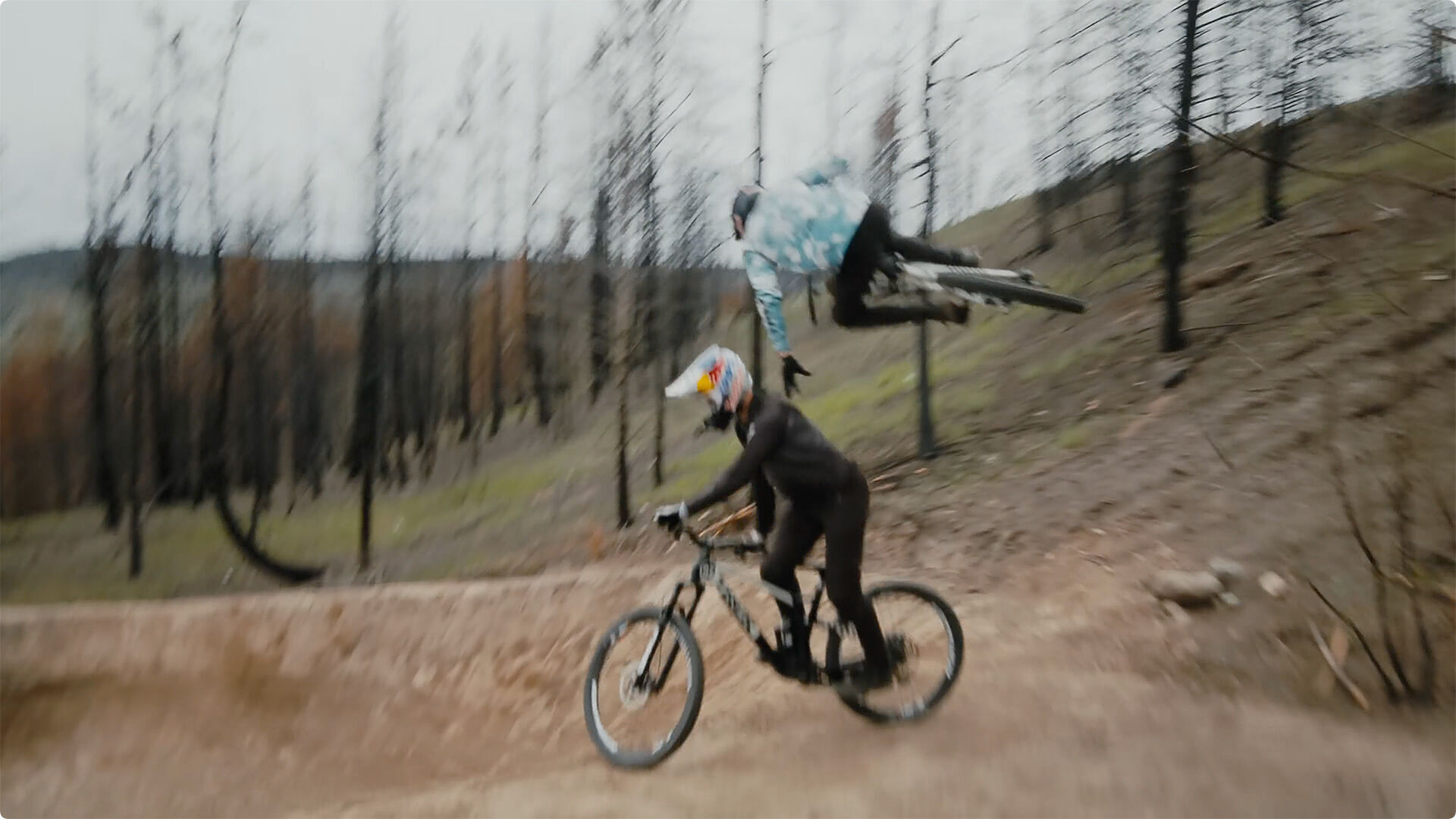 'You've got to be good at crashing': How two mountain bikers produced a stunning feat of skill